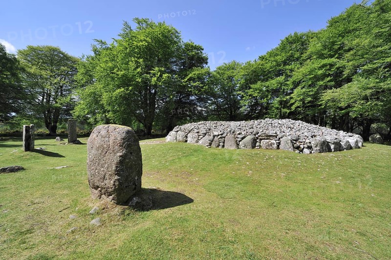 Prehistoric Burial Cairns of Balnuaran of Clava, also called Clava Cairns at the Scottish Highlands, Scotland, UK
