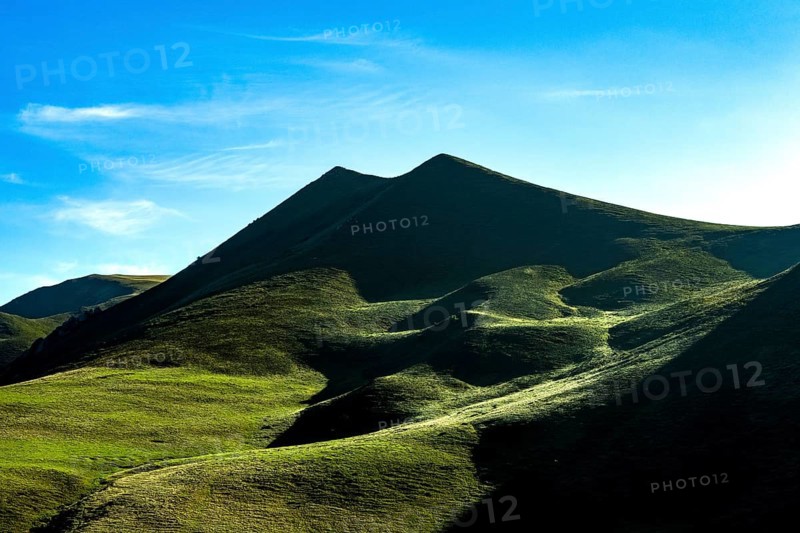 View of the Monts Dore in Auvergne Volcanoes Natural Park, Puy de Dome department, Auvergne-Rhone-Alpes, France, Europe