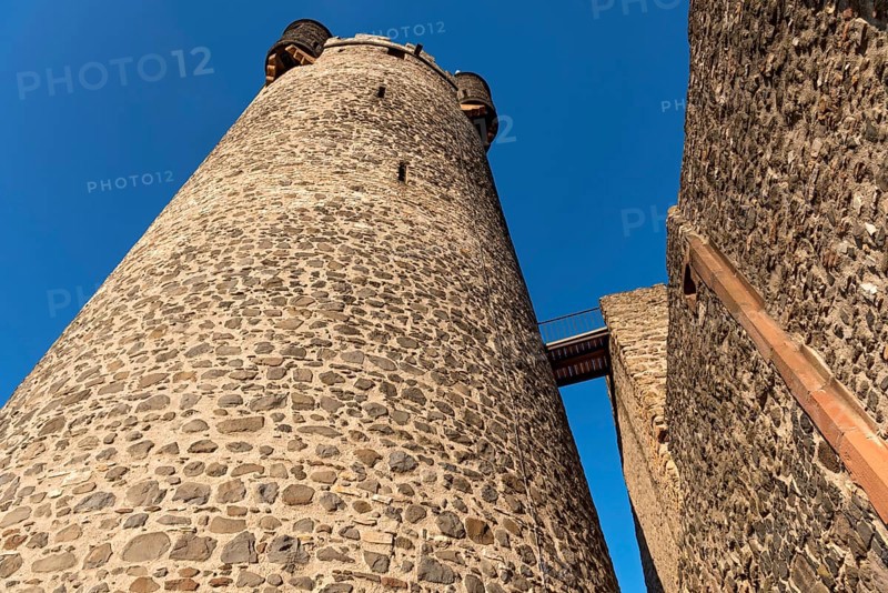 Adolfsturm keep, medieval tower of the Friedberg castle, Butterfassturm, Friedberg, Wetteraukreis, Hesse, Germany, Europe