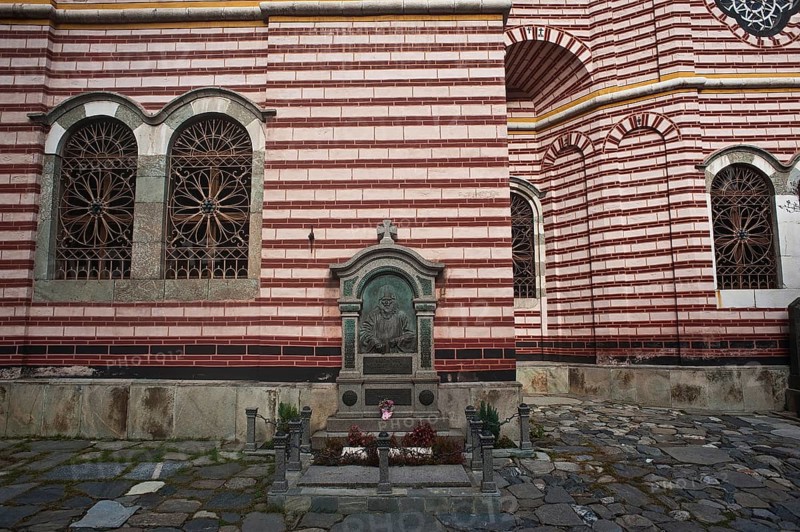 Tomb of Neofit Rilski at the Rila monastery, Bulgaria. Neofit Rilski was a 19th century bulgarian monk, an important figure of the bulgarian national revival