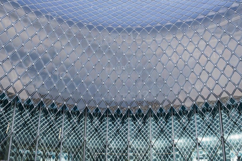 Novartis Pavilion, architecture firm AMDL CIRCLE and architect Michele De Lucchi, Novartis Campus, timber construction, façade with photovoltaics, Basel, Canton of Basel-Stadt, Switzerland, Europe