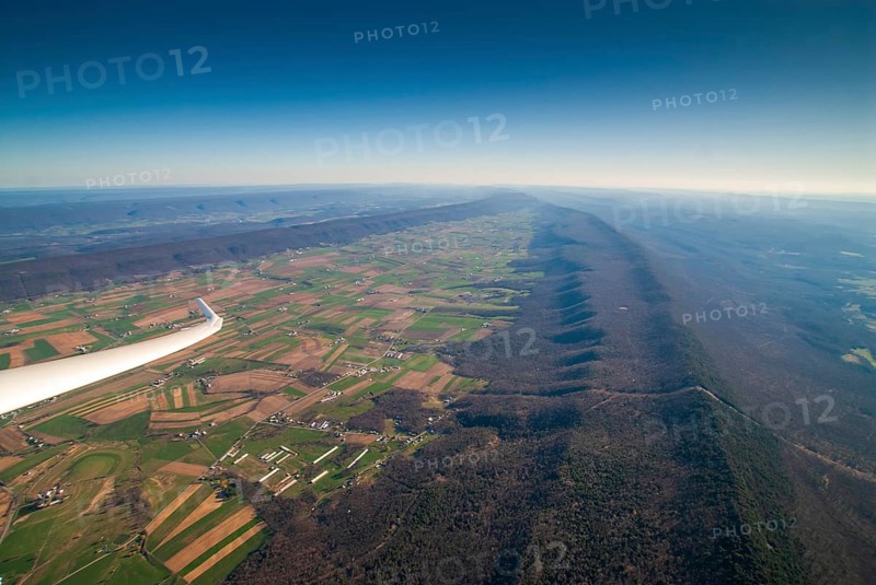 Aerial view, mountains, Appalachian Mountains, Pennsylvania, USA, North America