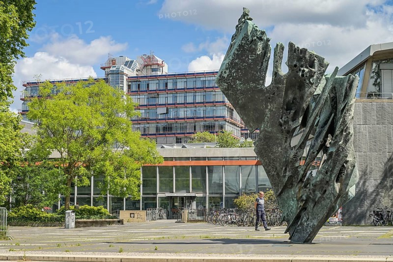 Sculpture, The Flame, Architecture Museum of the Technical University, Marchstraße, Straße des 17. Juni, Charlottenburg, Charlottenburg-Wilmersdorf, Berlin, Germany, Europe