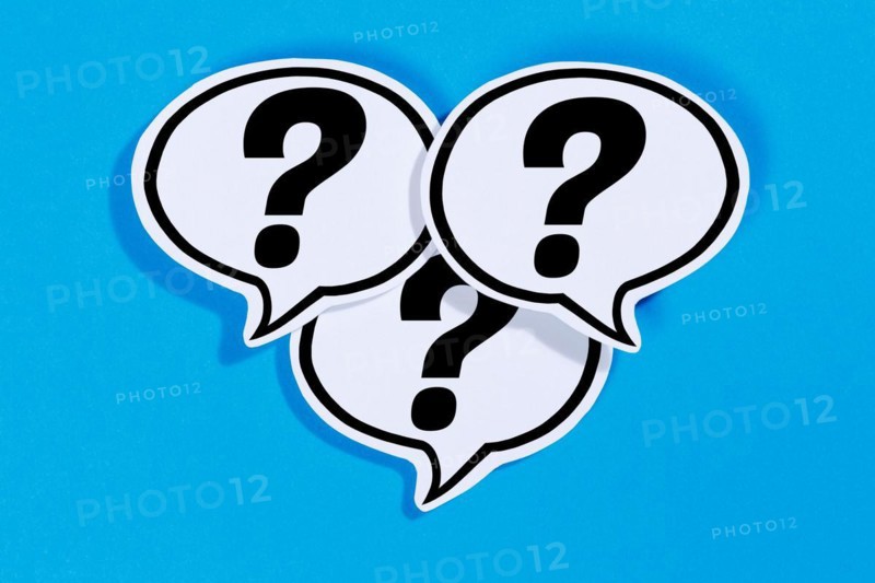 Question mark as a symbol for question Questions Help Problem Information Support in speech bubbles Communication Concept Talking