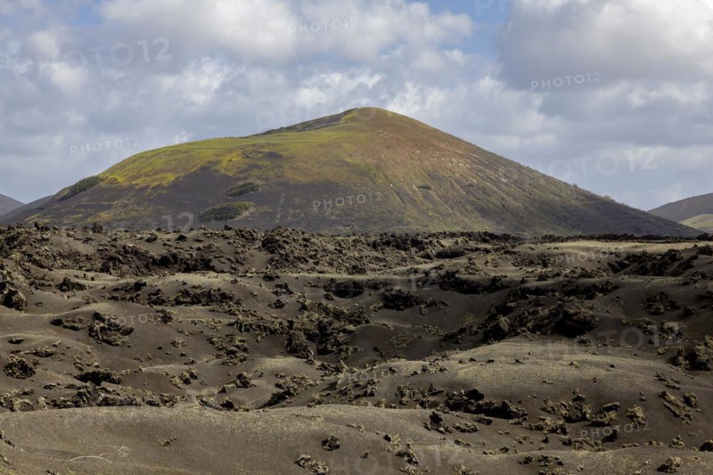 Volcanic landscape, Los Volcanes nature park Park, Fire Mountains, Volcanoes, Lanzarote, Canary Islands, Spain, Europe