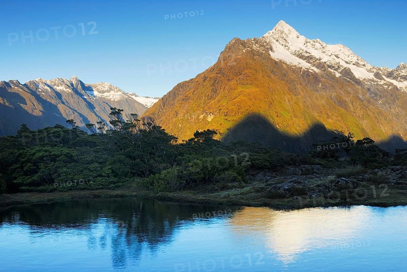 View from Key Summit to Mt Christina, Fiordland National Park, South West New Zealand World Heritage Site, West Coast, South Island New Zealand, South Island, New Zealand, Oceania