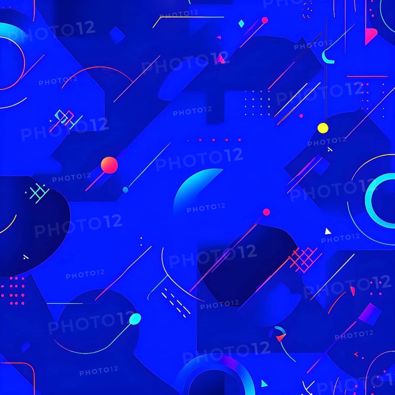 Abstract minimalist illustration theme in vibrant neon color accents symbolizing fun and ease, AI generated