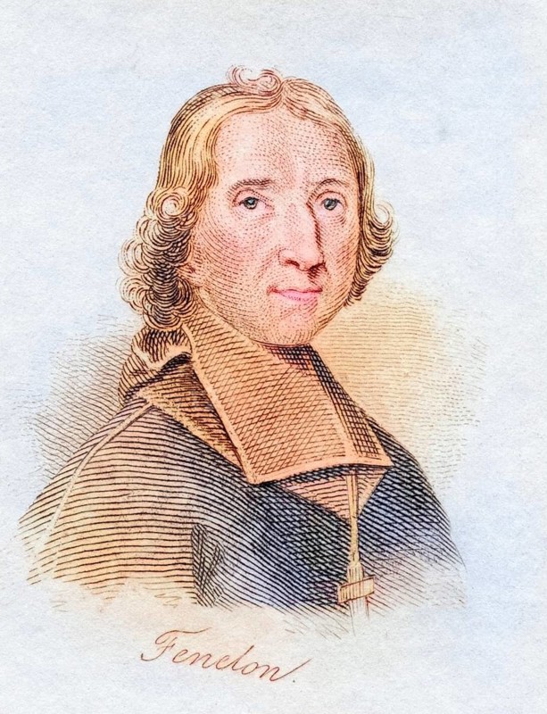 Fenelon Francois de Salignac de la Mothe 1651-1715 French writer and clergyman from the book Crabbs Historical Dictionary from 1825, Historical, digitally restored reproduction from an original from the 19th century, Record date not stated