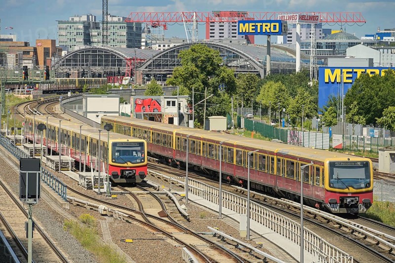 S-Bahn, S75 and S7, Friedrichshain, Friedrichshain-Kreuzberg, Berlin, Germany, Europe