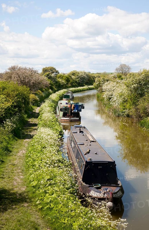 Kennet and Avon canal stretch between All Cannings and Alton Barnes, Vale of Pewsey, Wiltshire, England, United Kingdom, Europe