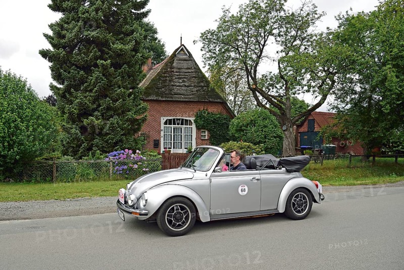 Europe, Germany, Lower Saxony, Lower Elbe Classics, classic car tour, VW Beetle Convertible 1303, year of construction 1977, Hamburg, Hamburg, Federal Republic of Germany, Europe