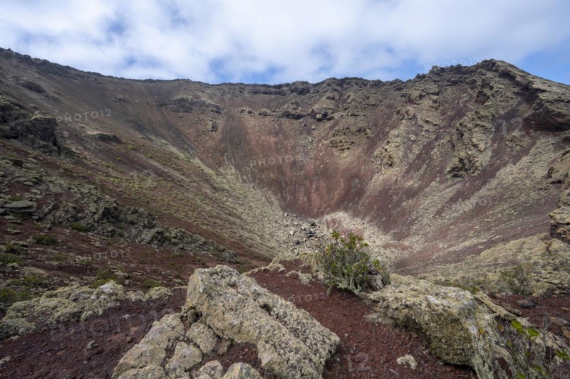La Corona volcanic crater, Lanzarote, Ye, Canary Islands, Spain, Europe
