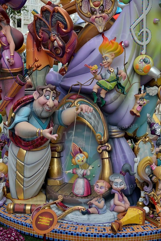 Falla figures at the Fallas festival, Valencia, Spain, Europe