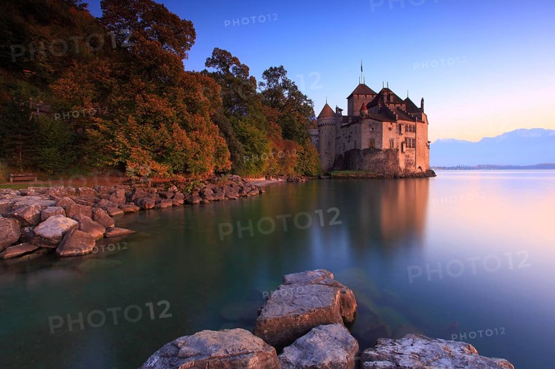 Chateau de Chillon, Lake Geneva, Switzerland, Europe