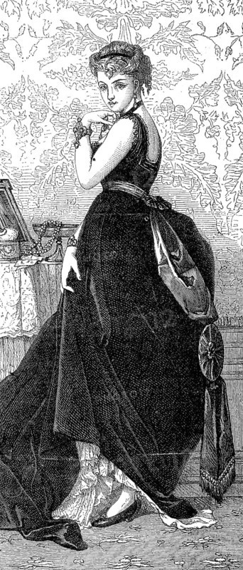 Theatre, Actress in the role of Phryne, a famous Greek hetaera from Thespiai, lived in the 4th century BC 1869, France, Historical, digitally restored reproduction of a 19th century original, exact original date unknown, Europe