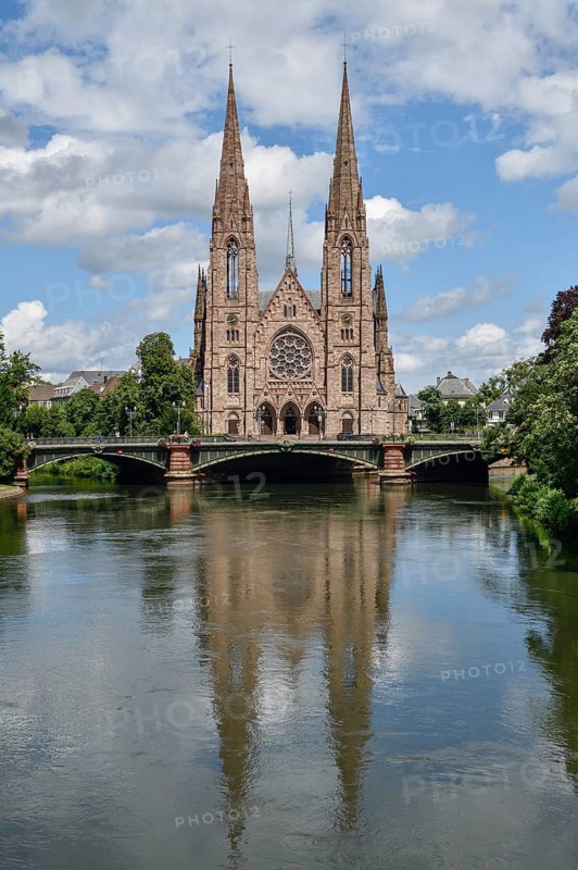Église Saint-Paul on the Ill, Calvinist church, Strasbourg, Département Bas-Rhin, Alsace, France, Europe