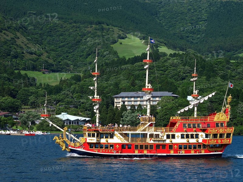 Excursion ship, Lake Ashinoko, near Hakone, Japan, Asia