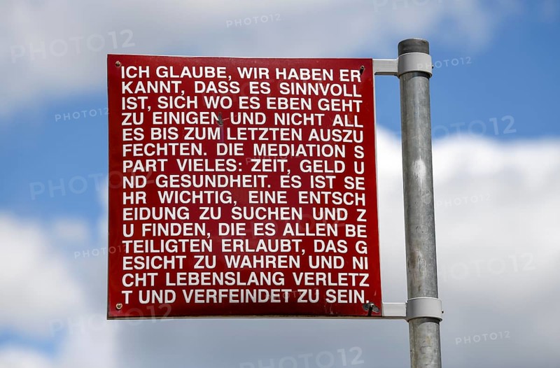Sign, Square of the Fundamental Rights, Karlsruhe, Baden-Württemberg, Germany, Europe