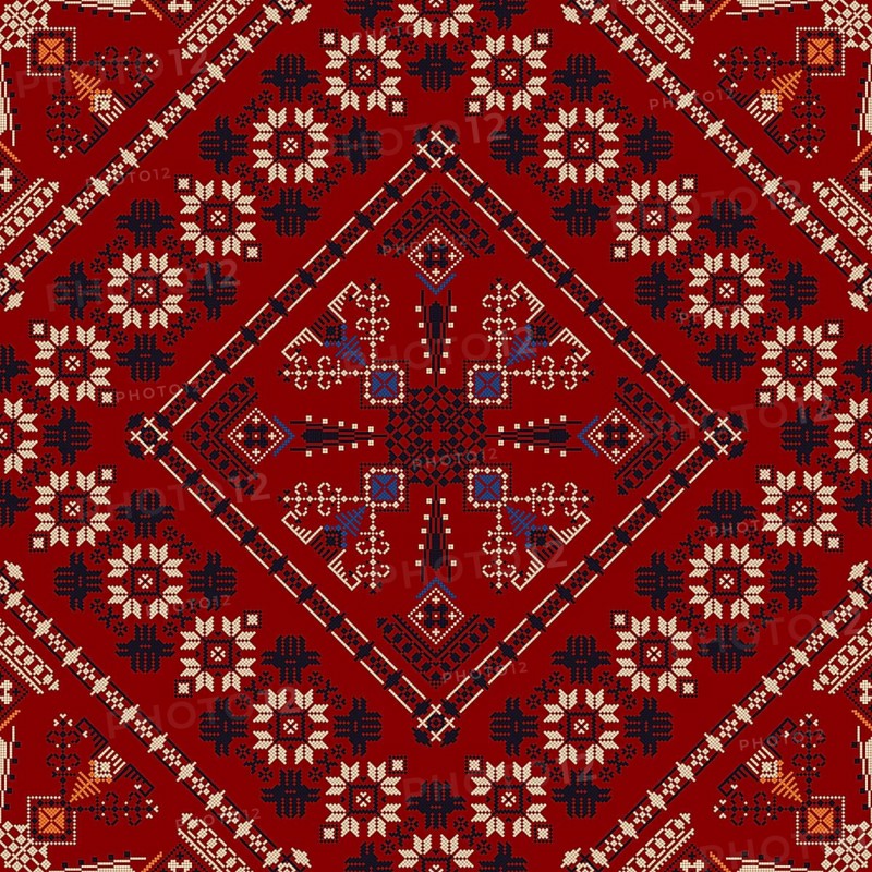 Traditional Latvian embroidery seamless pattern, vector illustration