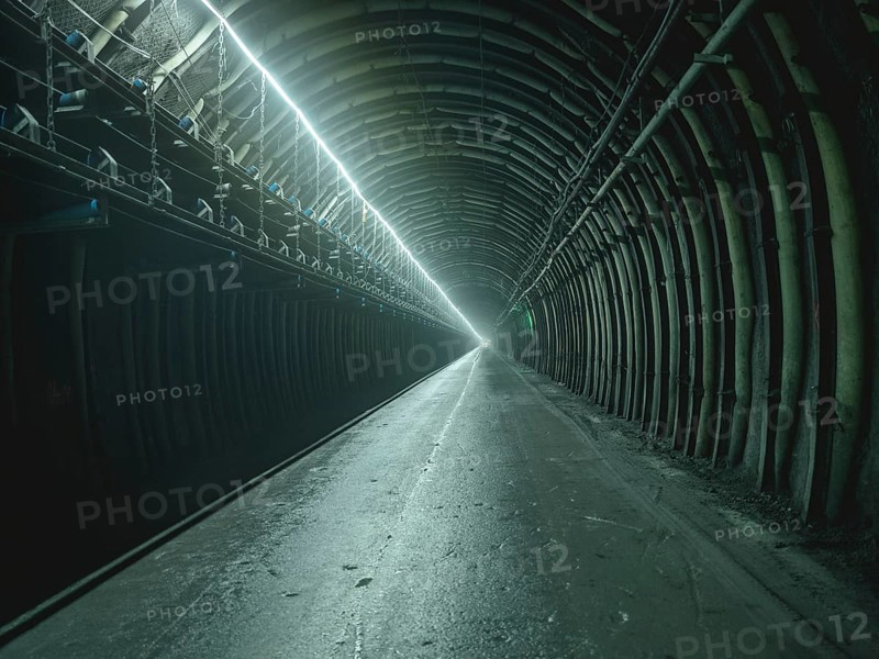 Tunnel section in construction lot H41 in the Sill Gorge, Brenner Base Tunnel, Tyrol, Austria, Europe