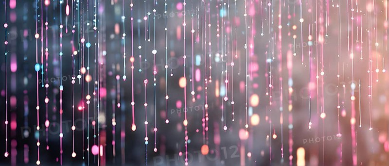 Abstract animation of binary code cascading down like digital rain, representing data insights, pastel hues, AI generated