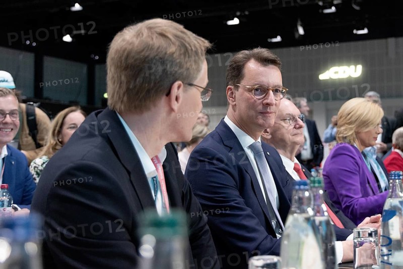 Berlin, Germany, 6 May 2024: Hendrik Wüst, Minister-President of North Rhine-Westphalia, at the 2024 CDU party conference in Germany, Europe