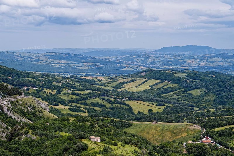 Landscape near Roccamandolfii in the Isernia region. Molise, Italy, Southern Europe, Europe