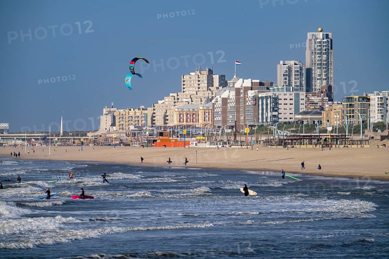 View of the skyline of Scheveningen, which belongs to the city of The Hague and is the largest seaside resort in the Netherlands