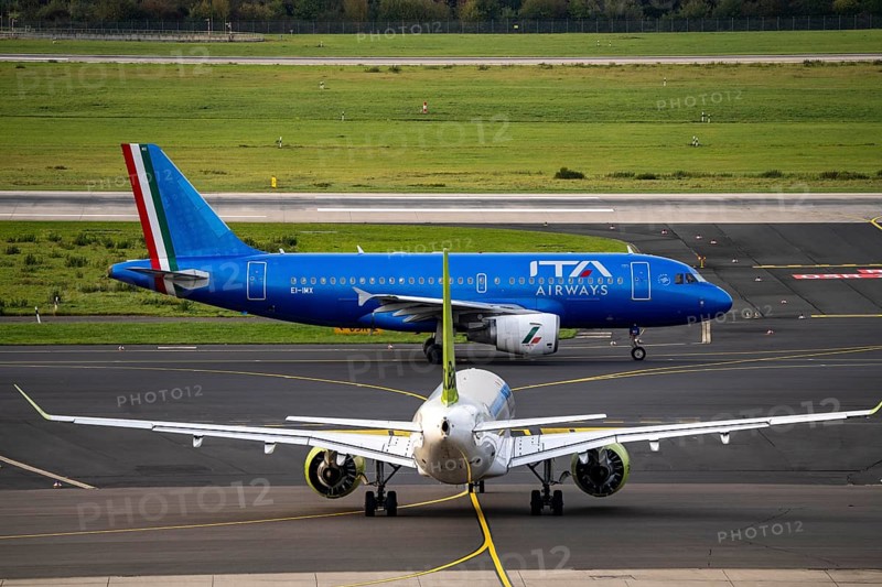 Düsseldorf Airport, ITA Airways Airbus A319-100 on the taxiway