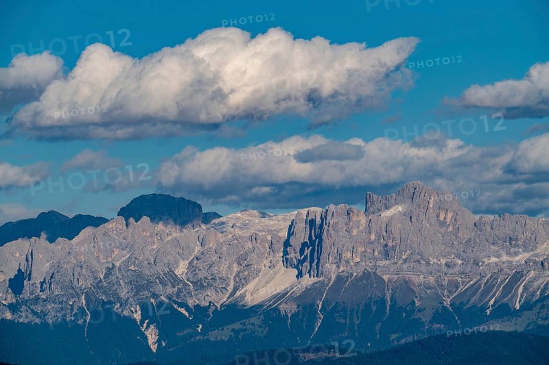 Alps, mountain panorama, rose garden group above the Etschtal valley, South Tyrol, Italy, Europe
