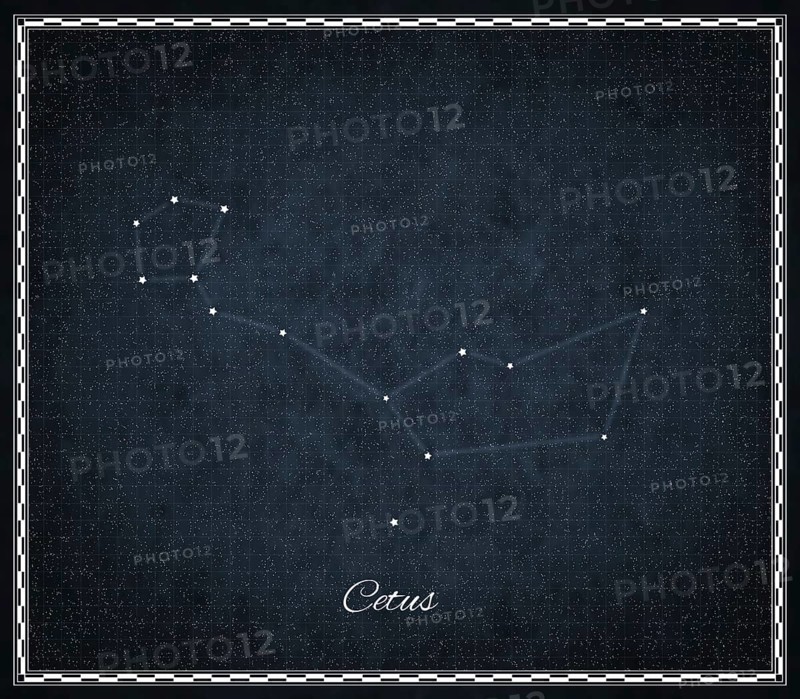 Cetus star constellation, Night sky, Cluster of stars, Deep space, Whale constellation