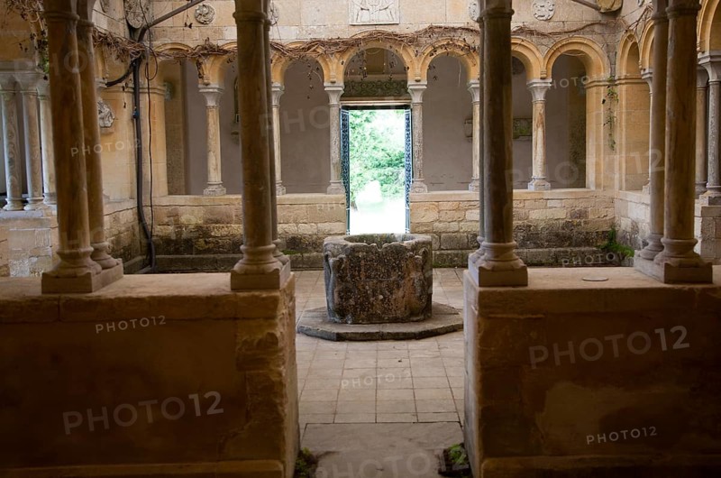 The Cloisters building in the Italianate gardens designed by Harold Ainsworth Peto at Iford Manor, near Bradford on Avon, Wiltshire, England, UK