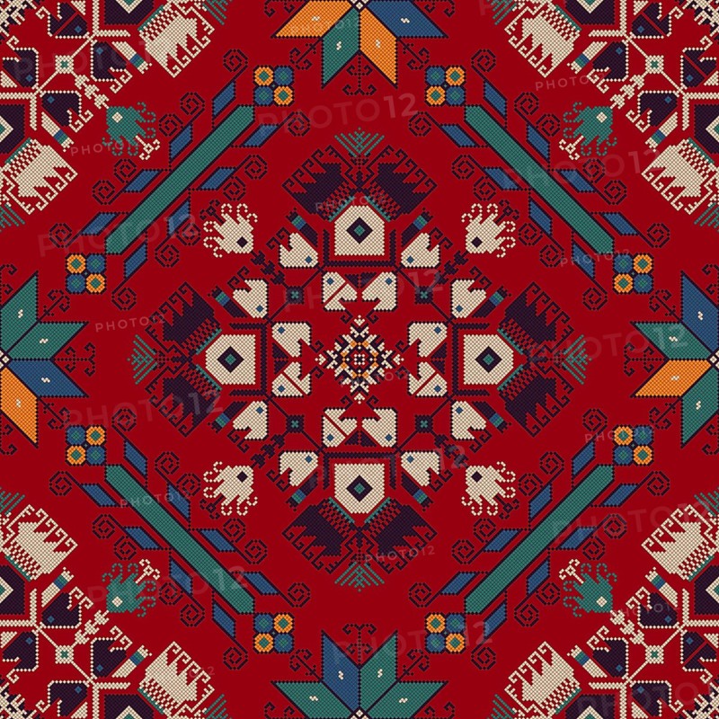 Traditional Bulgarian embroidery vector pattern