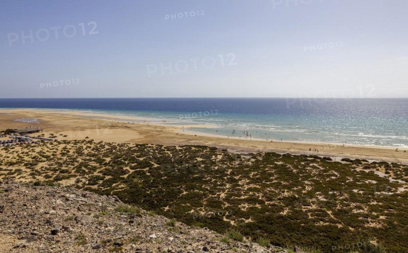 View of the Playa de Sotavento, Jandia, Fuerteventura, Canary Islands, Spain, Europe
