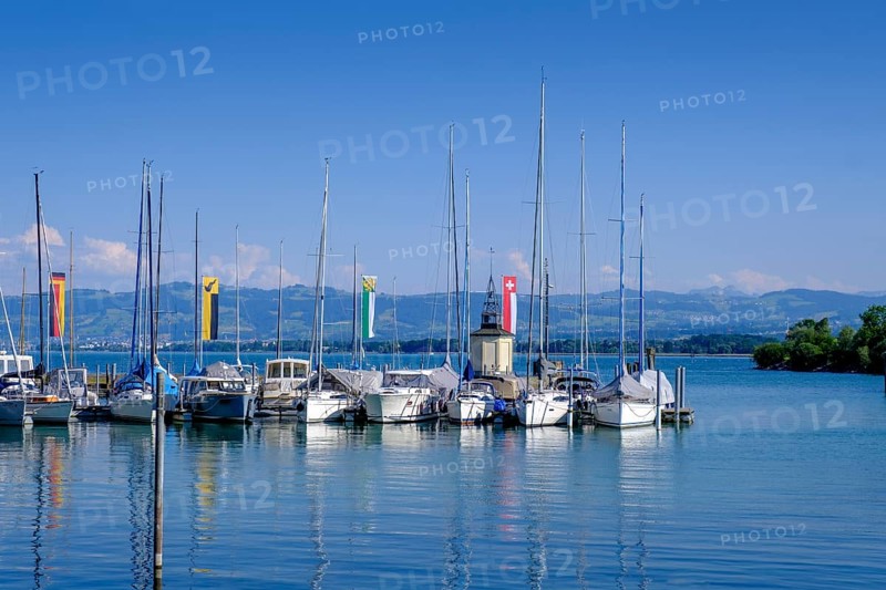 Harbour, Romanshorn on Lake Constance, Canton Thurgau, Switzerland, Europe