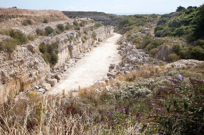 Disused quarry, Isle of Portland, Dorset, England, UK