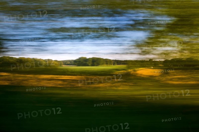 Long exposure from a moving train, Hannoversch Münden, Lower Saxony, Germany, Europe