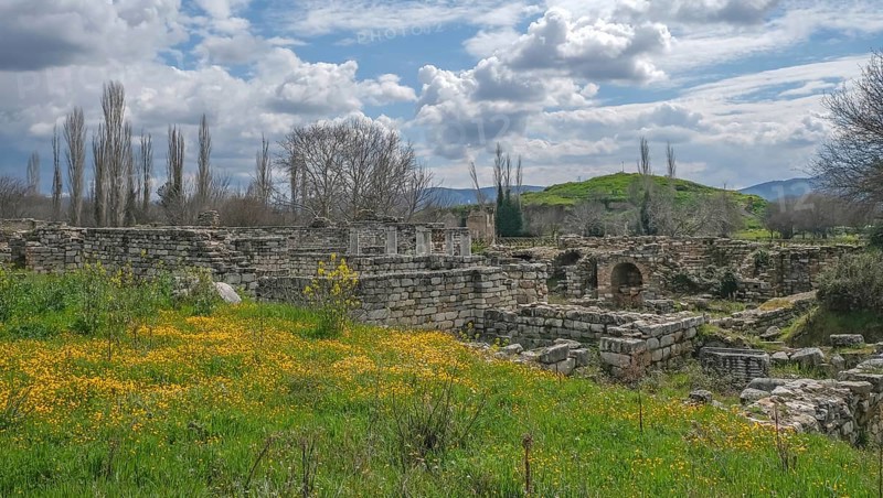 Excavation site site of the ancient city of Aphrodisias, bishop's palace, present-day city of Geyre, Karacasu, Aydin, western Turkey, Turkey, Asia