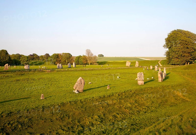 Neolithic stone circle and henge at Avebury, Wiltshire, England, UK