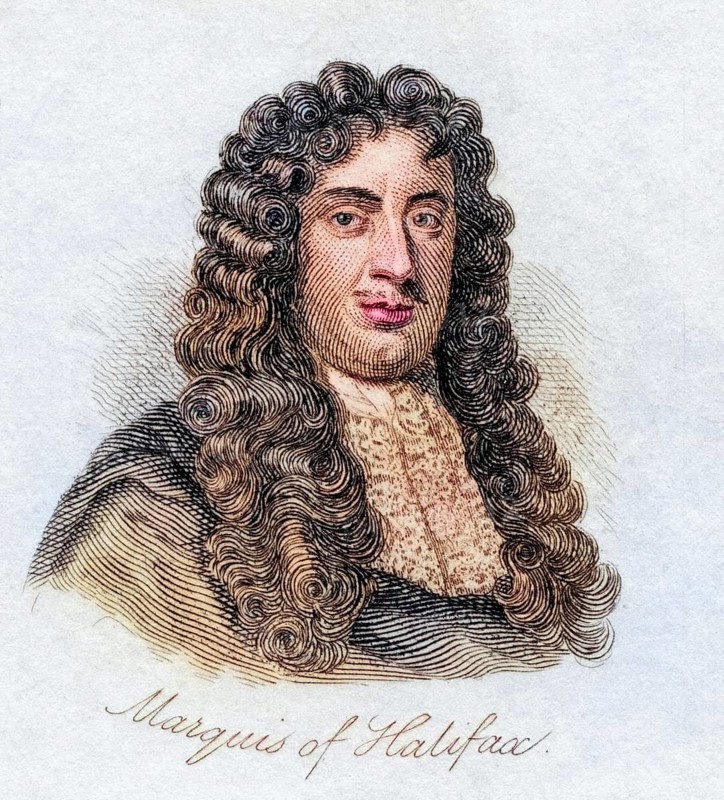 George Savile 1st Marquess of Halifax 1633, 1695 English statesman, writer and politician from the book Crabbs Historical Dictionary from 1825, Historical, digitally restored reproduction from an original from the 19th century, Record date not stated