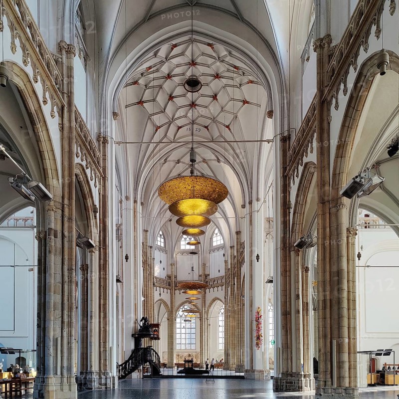 Eusebiuskerk or Grote Kerk, main church of Arnhem, interior view, Province of Gelderland, Netherlands