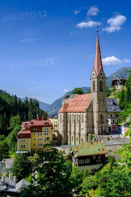 Parish Church of St Primus and St Felizian, Bad Gastein, Gastein Valley, Salzburger Land, Austria, Europe