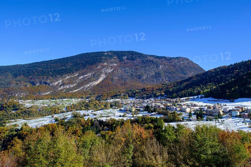 View of the Val di Non, and Cavedago, Trentino, Italy, Europe