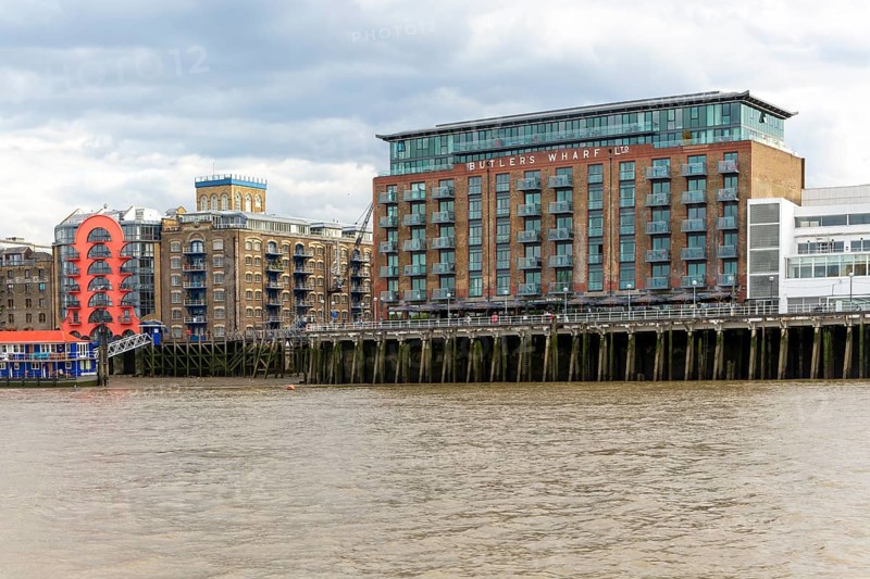 Apartments in converted industrial building, Butler's Wharf, Bermondsey, London, England, UK