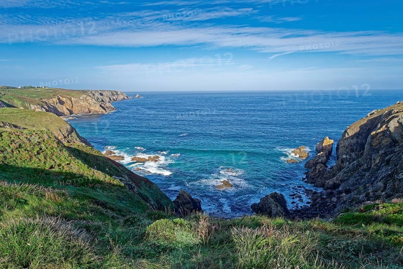 Pointe de Castelmeur, a rocky cape at the tip of Cap Sizun near Cleden-Cap-Sizun. Finistere, Brittany, France, Europe