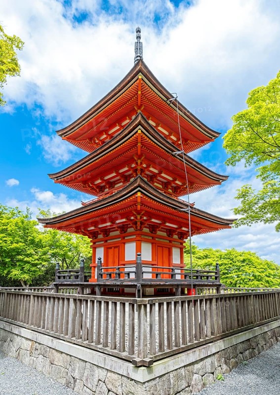 Koyasu Pagoda at Kiyomizu-dera, Kyoto, Japan, Asia