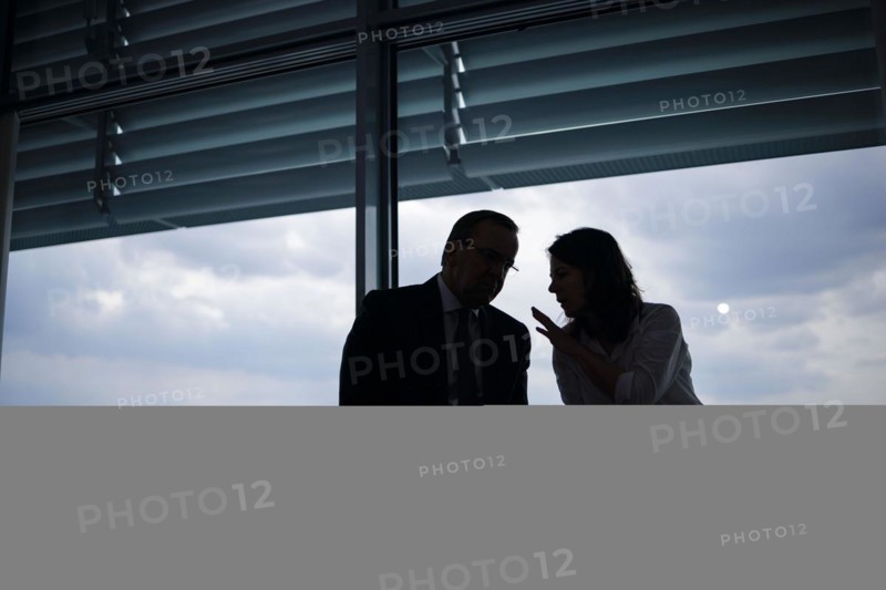 Boris Pistorius (SPD), Federal Minister of Defence, and Annalena Bärbock (Alliance 90/The Greens), Federal Foreign Minister, pictured during a meeting of the Federal Cabinet. Berlin, 24.04.2024