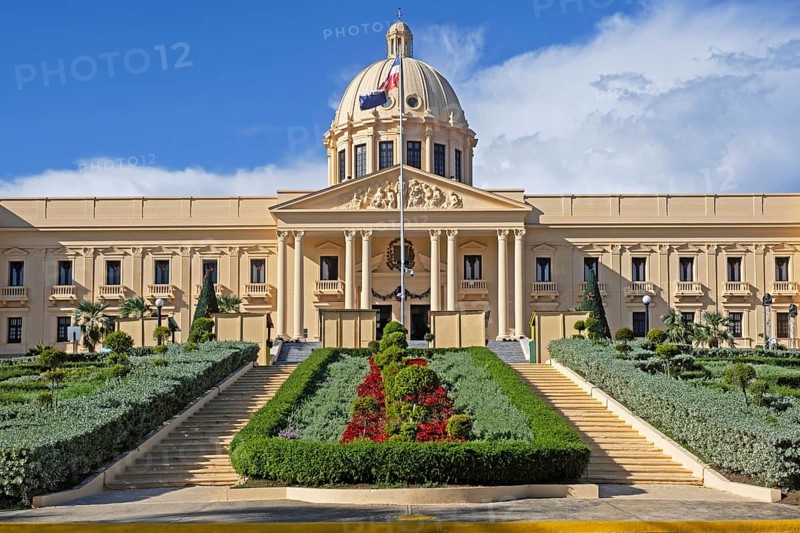Neoclassical National Palace, Palacio Nacional in the capital city Santo Domingo, Dominican Republic, Hispaniola, Greater Antilles, Caribbean, Central America