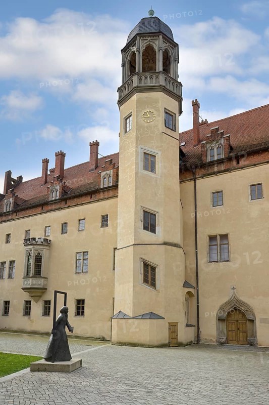 Martin Luther house, Inner courtyard, Luther City Wittenberg, Saxony Anhalt, Germany, Europe