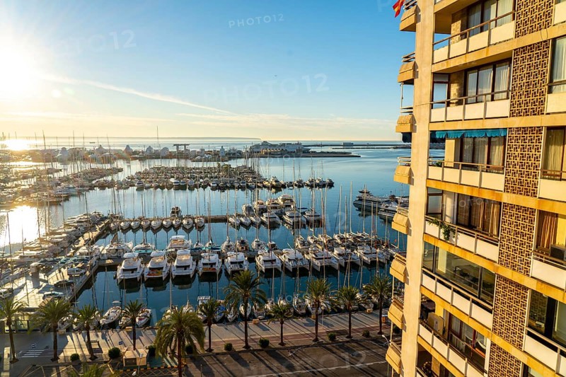 Palma de Majorca, Bay of Palma, marina Port de Majorca, sailing boats and motor yachts Balearic Islands, Spain, Europe